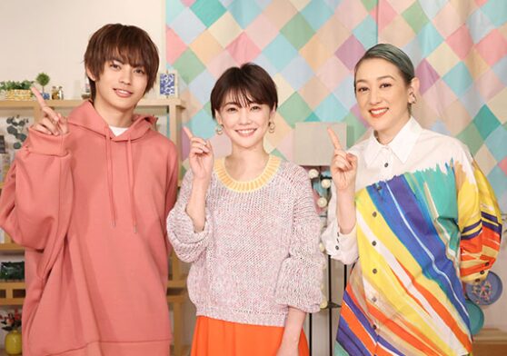 「サスティな」メインMCの倉科カナ、神尾楓珠、SHELLYのスリーショット画像